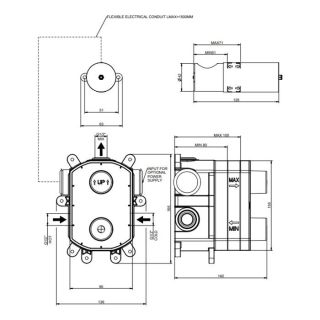 Скрытая часть для электронного удаленного управления Gessi 44679.031