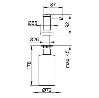 Дозатор для жидкого мыла Keuco Plan 14949170200 хром