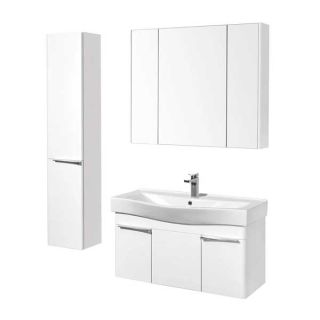 Зеркальный шкаф Акватон Беверли 100см белый 1A237202BV010