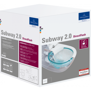Унитаз подвесной Villeroy  Boch  с сиденьем Subway 2.0 CeramicPlus 5614R2R1 альпийский белый