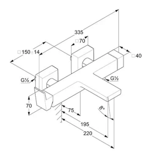 Смеситель для ванны Kludi Decus 546915375 белый матовый