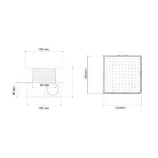 Душевой трап Boheme Smart Design 985-10-G 10 см золото