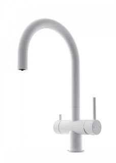 Смеситель для кухни Wonzon & Woghand WW-3211-MW c подключением фильтра белый матовый