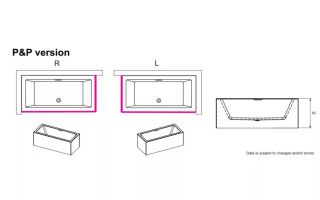 Акриловая ванна Riho Rethink Cubic Plug and Play B110012005 L 200х90см белый
