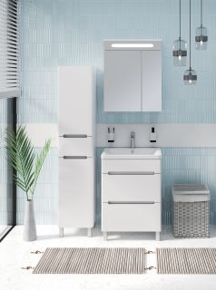 Тумба под раковину Runo напольная 2 ящика (под умывальник Omega 60) Парма 60 (00000001139)