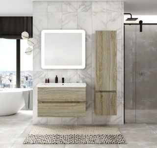 Шкаф подвесной Art&Max Techno 40x160см правый дуб мелфорд AM-Techno-1600-AC-SO-LW823-R