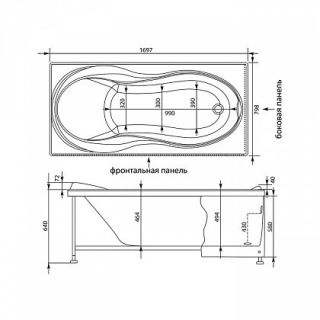 Панель боковая Aquanet Grenada 80