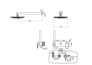Душевой комплект Boheme Spectre 454-MG золото матовое