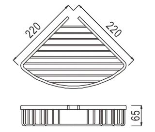 Полка металлическая угловая Rose RW11H чёрный