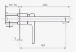 Встраиваемый смеситель для раковины Raglo R30.11.06 чёрный