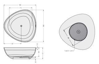 Ванна из искусственного камня Riho Oviedo B125001105 160x160см белый