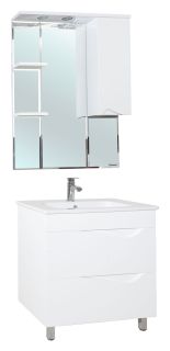 Зеркало-шкаф с подсветкой Bellezza Эйфория 80см правый белый 00000005410