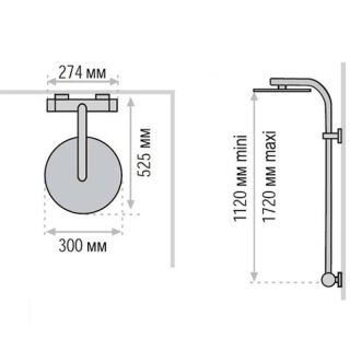 Душевая стойка Valentin Opium Dome 669800 000 00
