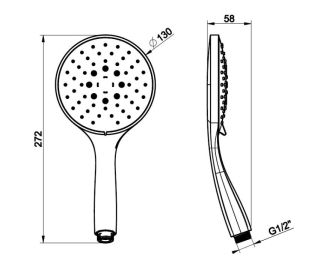 Душевая лейка Gessi Goccia 14376.031 хром