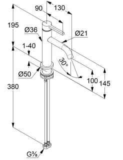 Смеситель для раковины Kludi Nova Fonte Pura 20026N115 брашированная бронза