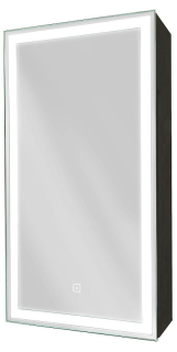 Зеркало-шкаф с подсветкой Continent Mirror Box Black МВК054 правый 35см чёрный