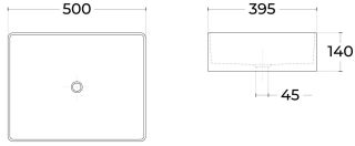 Раковина Sintesi SIN-LVB-APP-407 50см белый