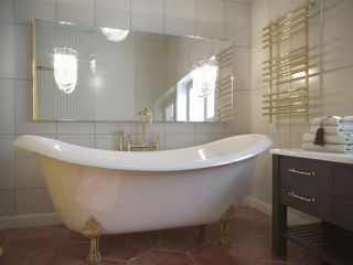 Ванна из искусственного камня AquaStone Лиона 190x86см белые ножки