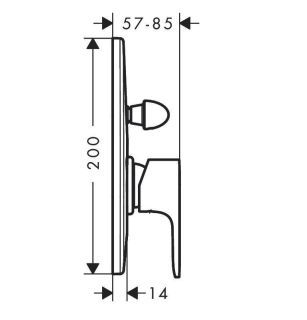Смеситель для душа Hansgrohe Rebris E 72459670S черный
