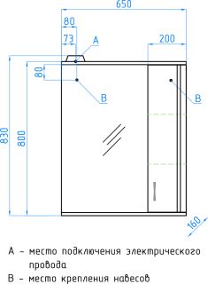 Зеркальный шкаф Style Line Панда ЛС-00000132