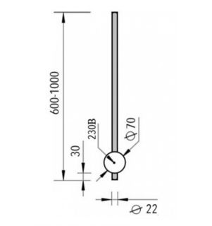 Электрический полотенцесушитель Broner Bruno BR.007.060.0000.S 60 см с кнопкой сатин шёлк