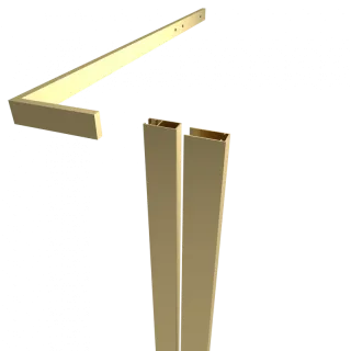 Душевой уголок Triton Дека -Голд  Щ0000073928 100x100 см профиль золото стекло прозрачное