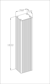 Шкаф-колонна Opadiris Рубинно 40 00-00006370 подвесной Серый