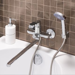 Смеситель для ванны с душем РМС SL123BL-006E хром