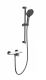 Смеситель для душа с гарнитуром Wonzon & Woghand ClickPlate WW-B2052-A-BGG с термостатом тёмный графит