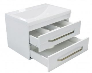Подвесная тумба под раковину Эстет Monaco ФР-00002236 60см два ящика белый