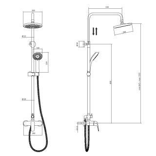 Тропическая душевая система RUSH (ST4235-10)