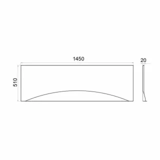 Фронтальный экран для ванны Triton Стандарт Щ0000050935 145 см