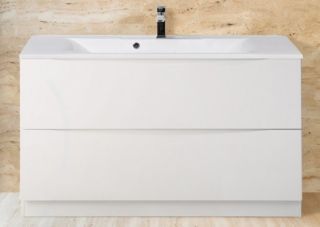 Тумба под раковину BelBagno напольная 120x85см Bianco Lucido MARINO-1200-2C-PIA-BL-P