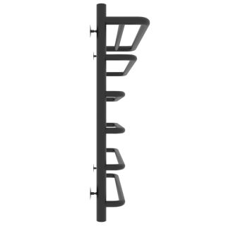 Полотенцесушитель водяной Laris Стандарт 73208012ЧМ с полкой П6 50x70см чёрный матовый