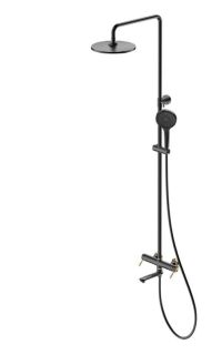 Душевая стойка Gappo G2409-63 чёрный/золото