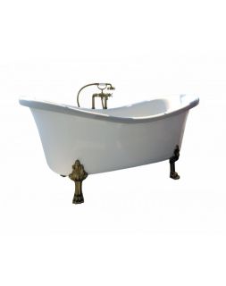 Ванна из искусственного камня Фэма Стиль Габриэлла на опорах красных 187x84 см