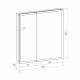 Зеркало-шкаф Reflexion Cube 80 RF2213CB с подсветкой 80х80