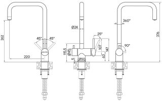 Смеситель для кухни Paulmark Wetter We213030-BG брашированное золото