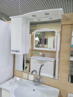 Зеркало-шкаф с подсветкой Bellezza Балтика 90см левый белый 00000005366