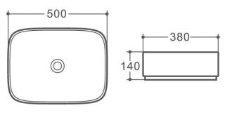 Раковина Art&Max 50см белый AM353-B
