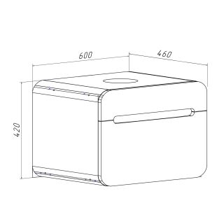 Тумба RUNO Ницца 60 белая подвесная под накладной умывальник (00-00002122)