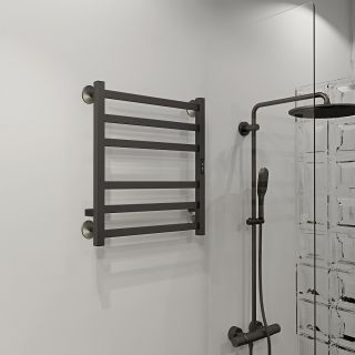 Полотенцесушитель электрический Indigo Oktava Slim 3 LСLOKS3E60-50GNSRt 60x50 см оружейная сталь