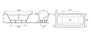 Акриловая ванна Jacob Delafon ELITE  E6D032RU-00 180 x 80