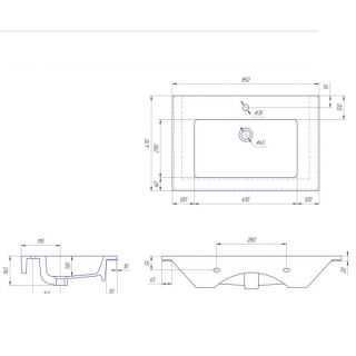 Раковина Grossman ОСКАР-85 см
