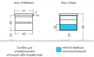 Тумба под раковину СанТа Лондон 224035 60см белый