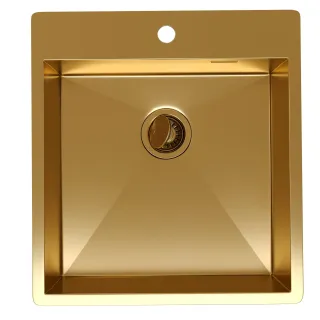 Мойка кухонная Reflexion Iseo 46-GD RX2246GD брашированное золото