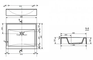 Напольная тумба с раковиной Эстет Comfort Loft ФР-00003613 70см два ящика белый