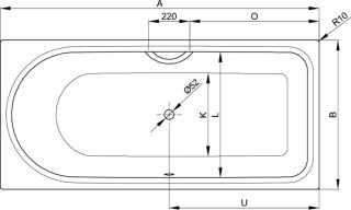 Стальная ванна Bette BetteOcean 8854-000 170x75 см белый