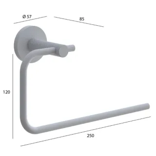 Полотенцедержатель Boheme Uno 10975-GM оружейная сталь