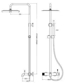 Душевая стойка Boheme Uno 468-WCR белый/хром